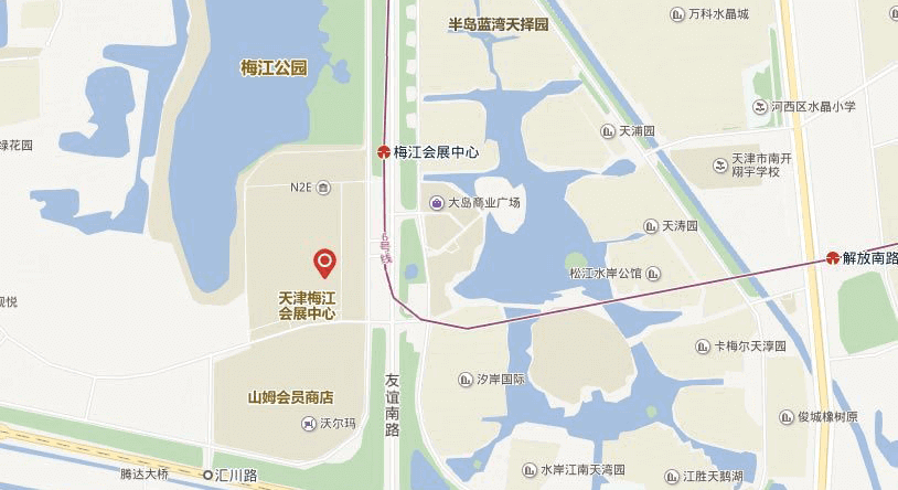 2023天津家博会展馆交通路线地图